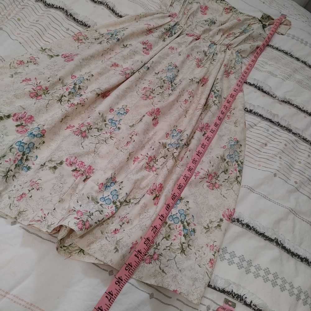 Vintage tie shoulder midi dress size M/L - Picture 11 of 11